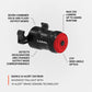 LUZ TRASERA LEZYNE SADDLE DRIVE 250 LUMENS